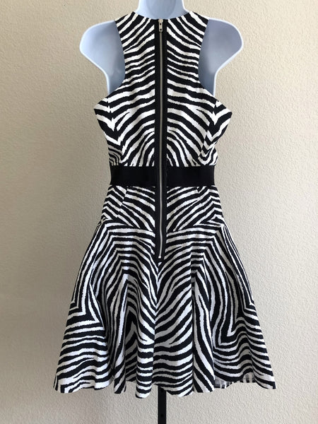 Milly Size 10 Sleeveless Zebra Print Dress