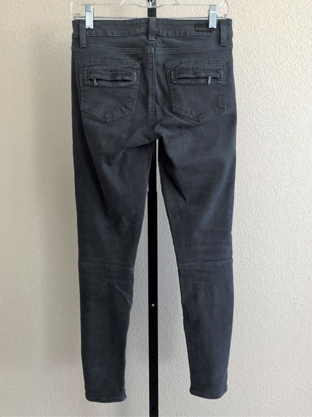 Paige Size 2 Gray Moto Jeans