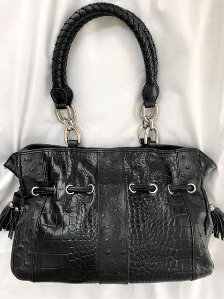 Isabella Adams Black Leather Bag