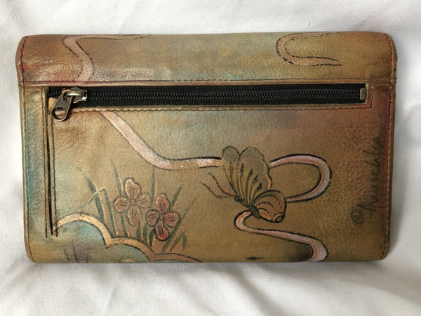 Anuschka Hand Painted Leather Wallet