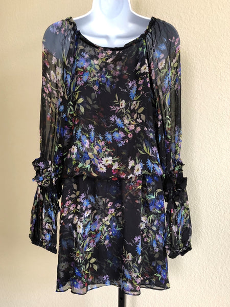 Parker NEW MEDIUM Nicole Silk Floral Dress