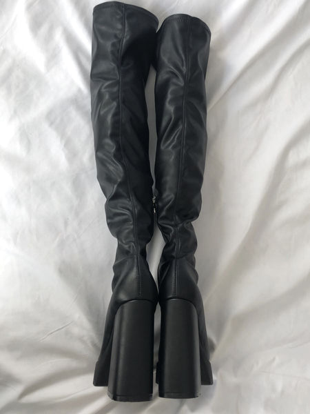 Schutz Darlyn Size 6 Vegan Leather Over the Knee Boots