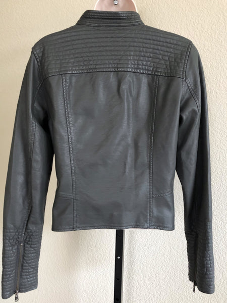 ETT twa for Anthropologie SMALL Vegan Leather Moto Jacket