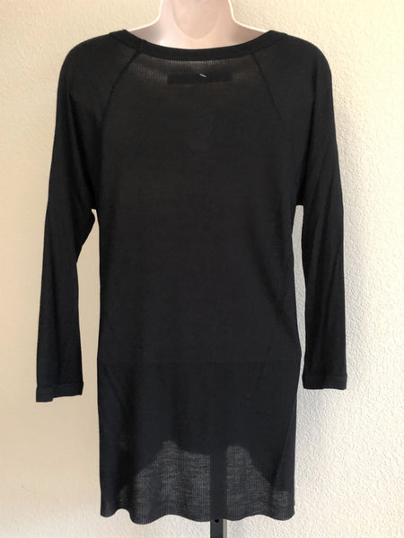Enza Costa MEDIUM Black and Silver Top