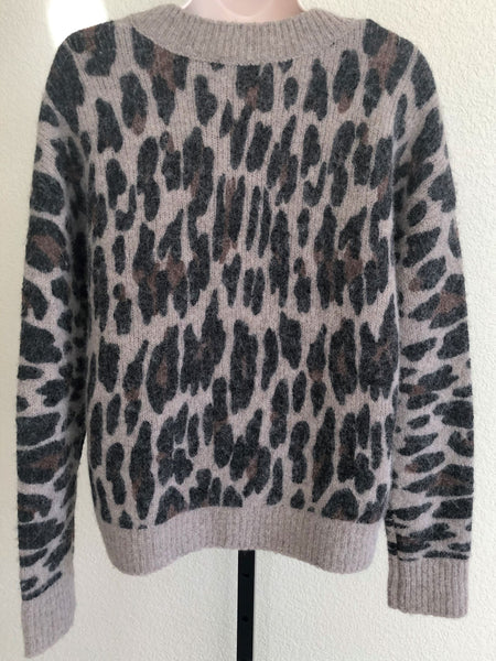 Rails SMALL Lana Wool Alpaca Leopard Sweater