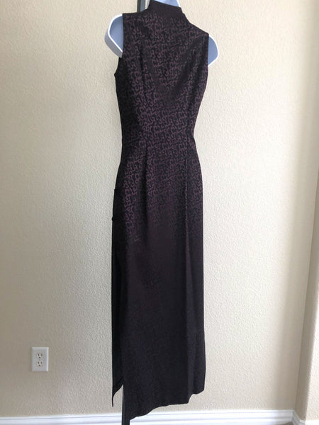 bebe Size SX Petite Burgundy Asian Maxi Dress