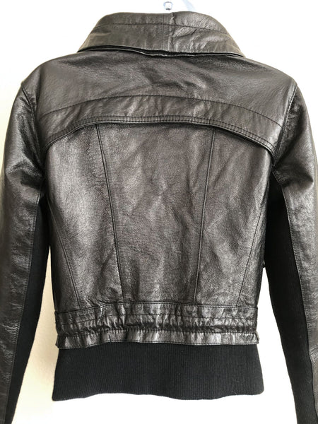 Rezrekshn by Esther Chen MEDIUM Black Leather Jacket