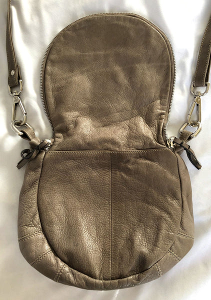 Sundance Gray Leather Cross Body Bag