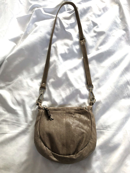 Sundance Gray Leather Cross Body Bag
