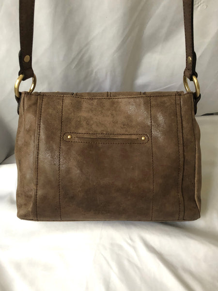 B Makowsky Brown Leather Cross Body