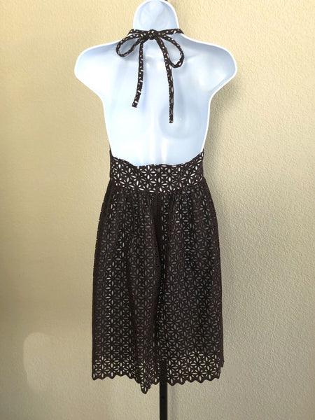 Milly Size 2 Brown Eyelet Lace Dress