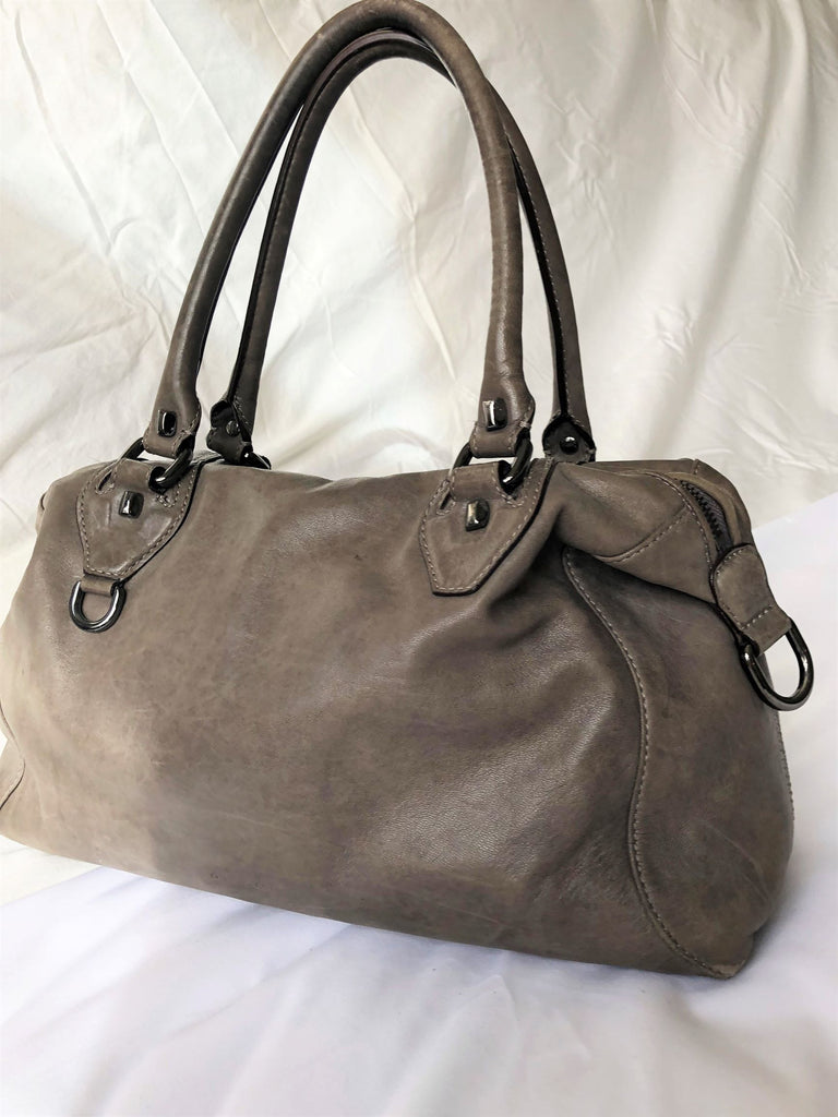 Dissona Large Leather Hobo Shoulder Bag