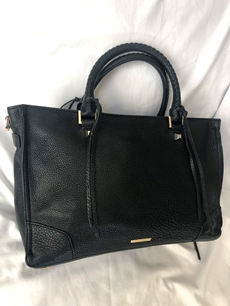 Rebecca Minkoff Regan Satchel Black Leather Bag