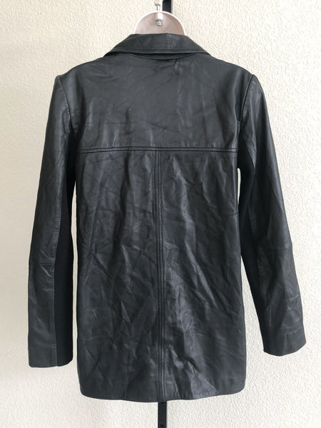 Trouve Nordstrom Size Large Black Leather Jacket - CLEARANCE