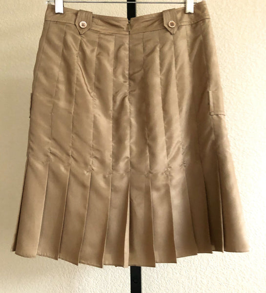 Yves Saint Laurent Authentic Size 4 Gold Silk Skirt
