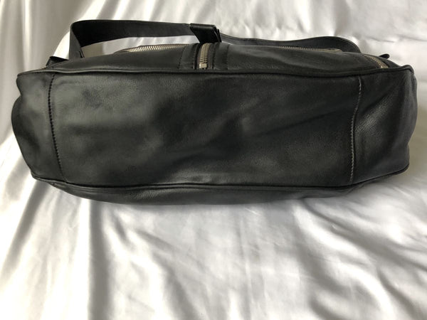B Makowsky Black Leather Shoulder Bag