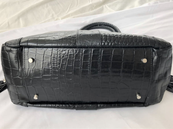 Isabella Adams Black Leather Bag