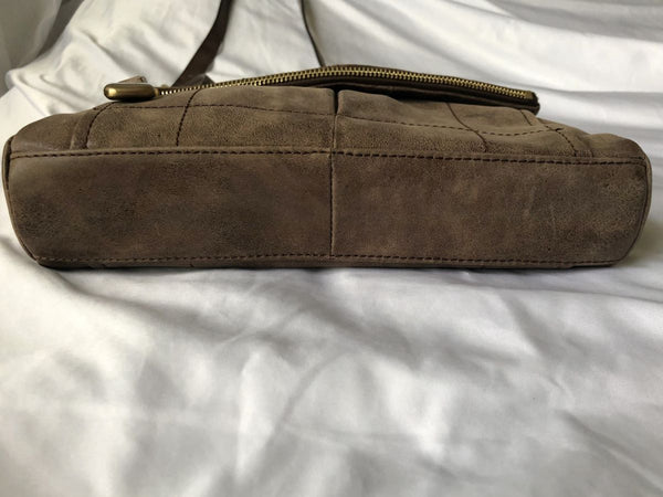 B Makowsky Brown Leather Cross Body