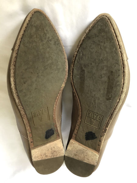 Frye Size 8.5 Taupe Leather Oxfords - CLEARANCE