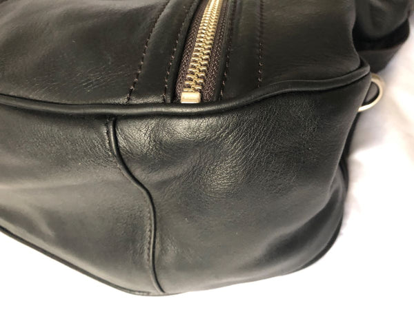 B Makowsky Black Leather Shoulder Bag