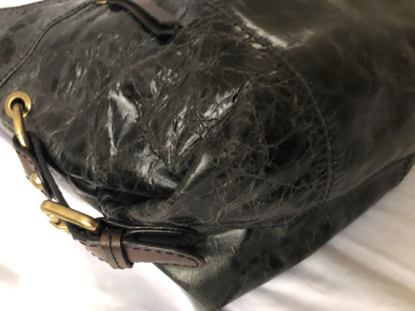 Nino Bossi Italian Black Leather Shoulder Bag