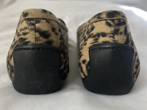 Stuart Weitzman Size 6.5 Suede Leopard Loafers - CLEARANCE