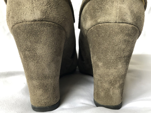 Bussola for Anthropologie Size 8.5 Enna Taupe Studded Bootie