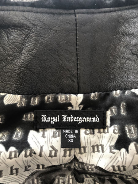 Royal Underground Size XS Leather and Fur Vest