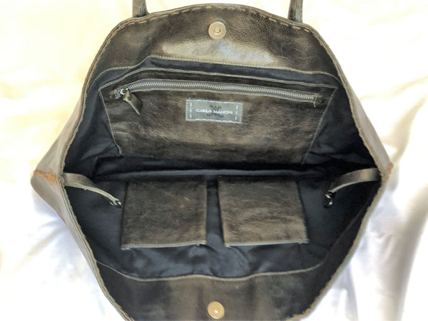 Carla Mancini Brown Leather Tote - CLEARANCE