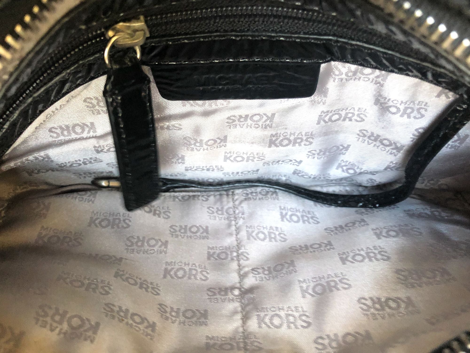 MICHAEL Michael Kors Ranger Black Patent Leather Bag – FABULUX