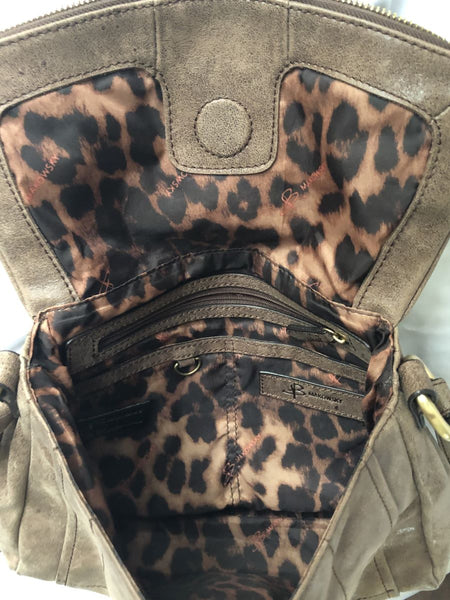 B Makowsky Brown Leather Cross Body