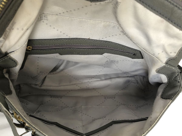 Aimee Kestenberg Soho Satchel Gray Leather Bag