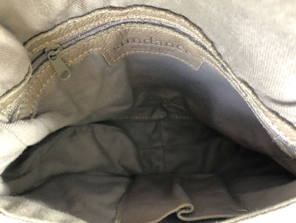 Sundance Gray Leather Cross Body Bag