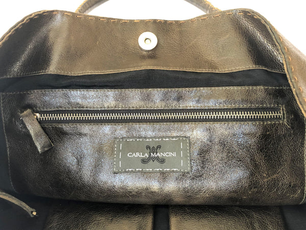 Carla Mancini Brown Leather Tote - CLEARANCE