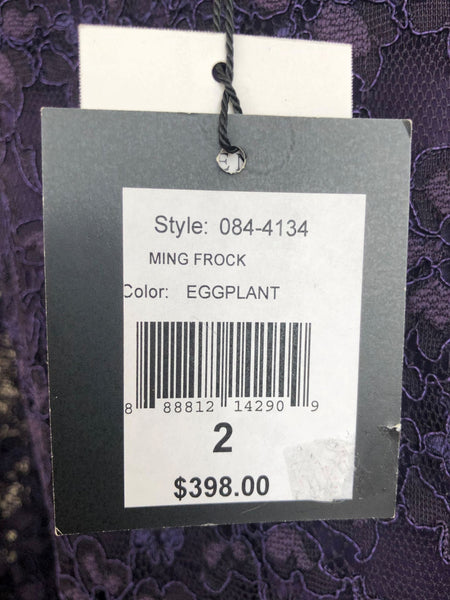 Nanette Lepore NEW Size 2 Ming Frock in Eggplant Dress