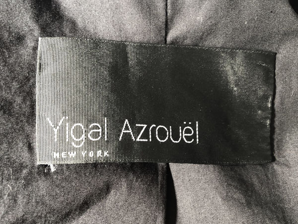 Yigal Azrouel Size 2 Black Leather and Knit Jacket - RETAILED AT $1,100