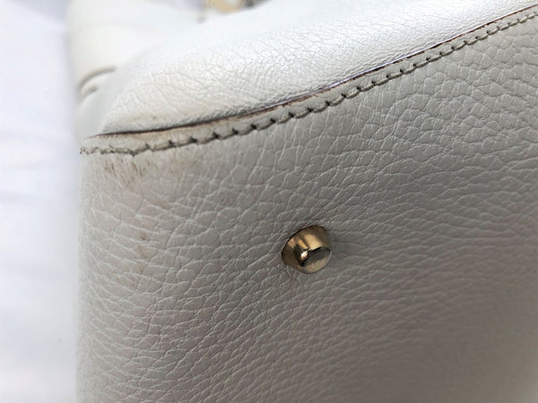 Anya Hindmarch White Leather Luxury Tote