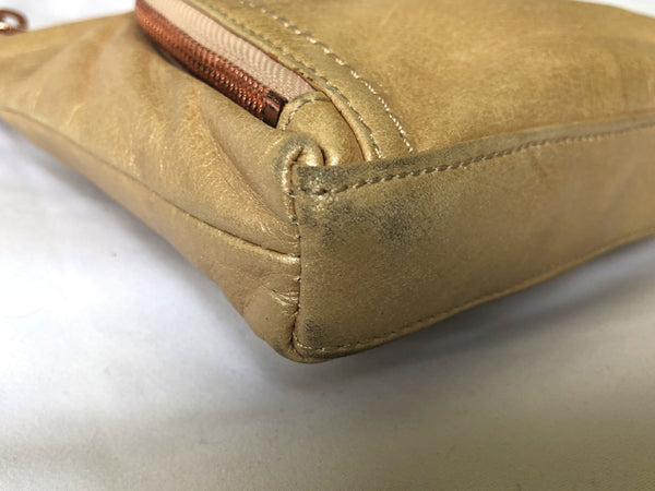 Hobo International Gold Leather Cross Body