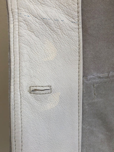 Alan Michael Size Large White Leather Jacket - RARE